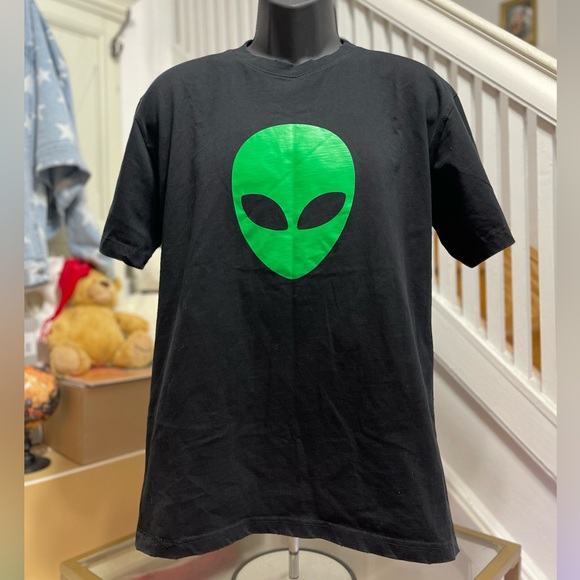 EUC Men’s Medium/Women’ Large Balenciaga Oversized Alien Crewneck Tee In Black - Picture 8 of 13